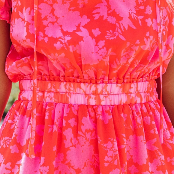 BRAYLIN FLORAL RUFFLE TIERED MINI DRESS 💗 - Picture 7 of 8
